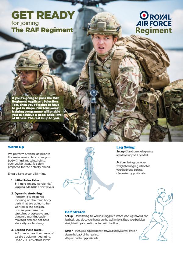 RAF Regiment 4 Week Fitness Plan