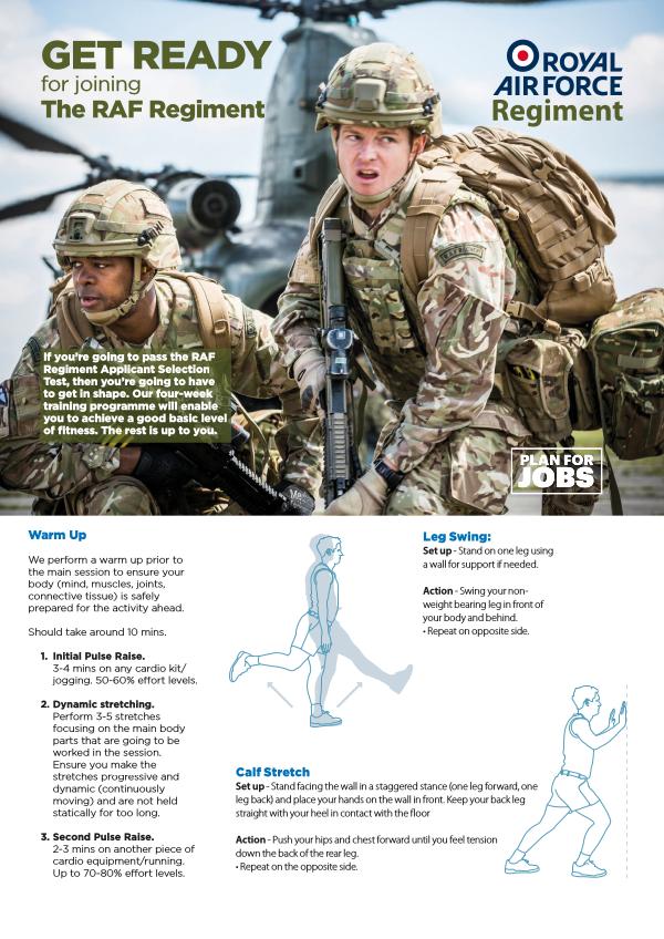 Force Protection RAF Regiment 4 Week Fitness Plan