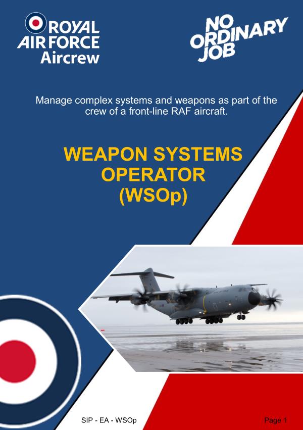 Weapons Systems Operator (WSOp) Royal Air Force