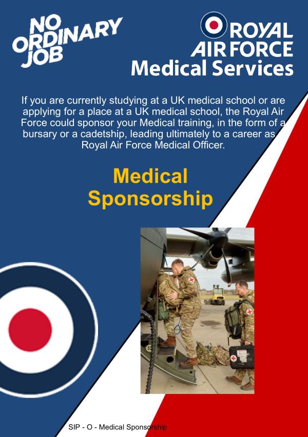 Medical Sponsorship Royal Air Force Medical Sponsorship