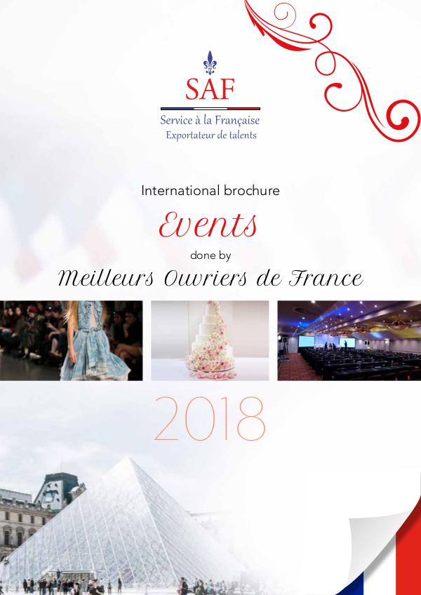 Service à la Française International Brochure Events done by Meilleurs Ouvriers de France
