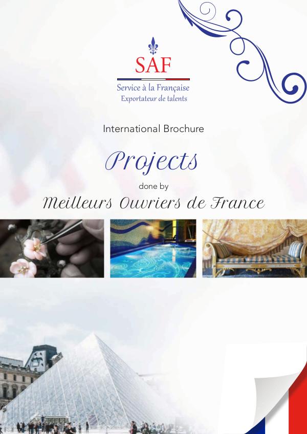 Service à la Française International Brochure Projects done by Meilleurs Ouvriers de France