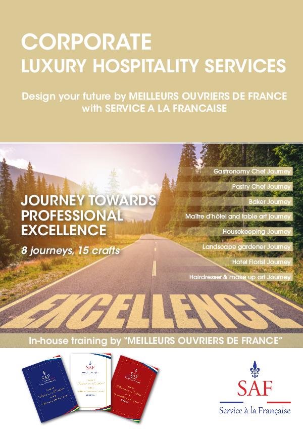 Service à la Française International Brochure Plaquette parcours vers l'excellence