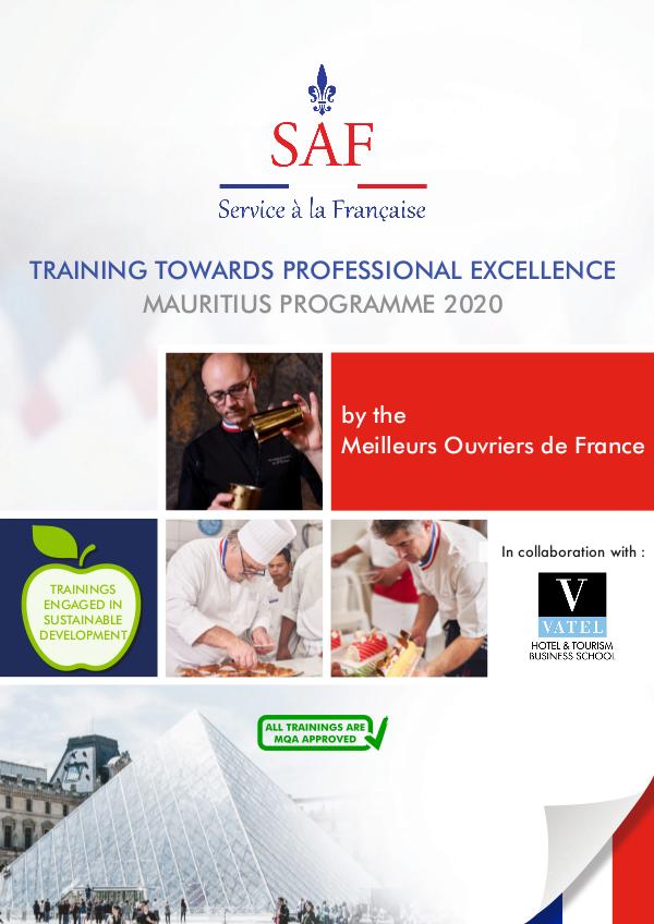 Service à la Française International Brochure Programmation SERVICE A LA FRANCAISE_Mauritius