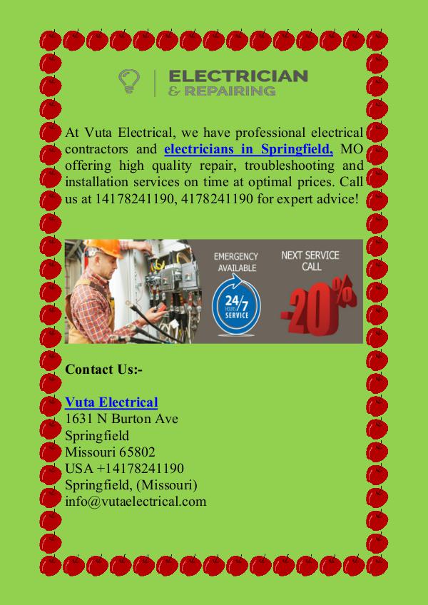 Professional Electricians in Springfield, MO electrician springfield