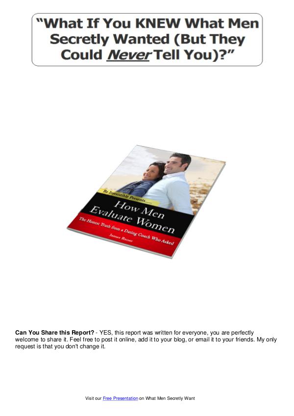 What Men Secretly Want Review PDF eBook Book Free