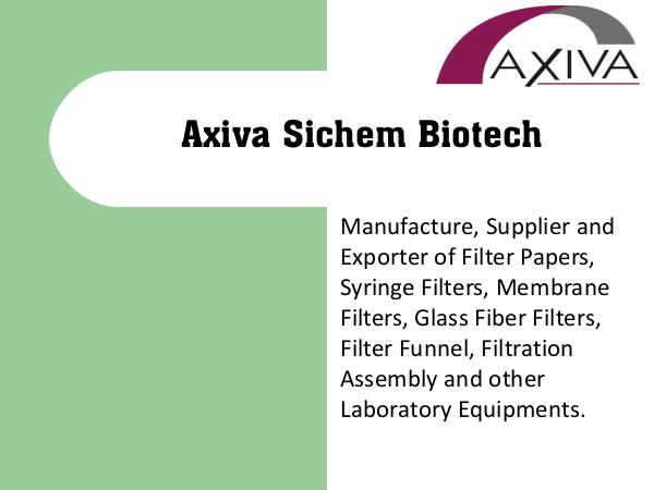 Laboratory Equipments Manufacturer of Syringe Filters, Filter Paper