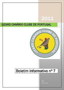 Boletim informativo do Lizard Canário Clube Português