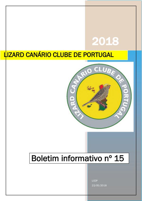 Boletim informativo do Lizard Canário Clube Português LCCP_ boletim informativo 15