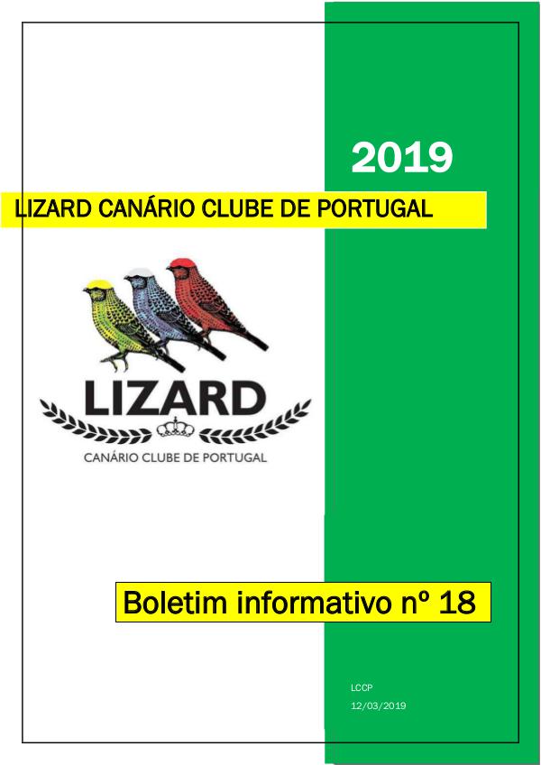 Boletim informativo do Lizard Canário Clube Português LCCP_ boletim informativo 18