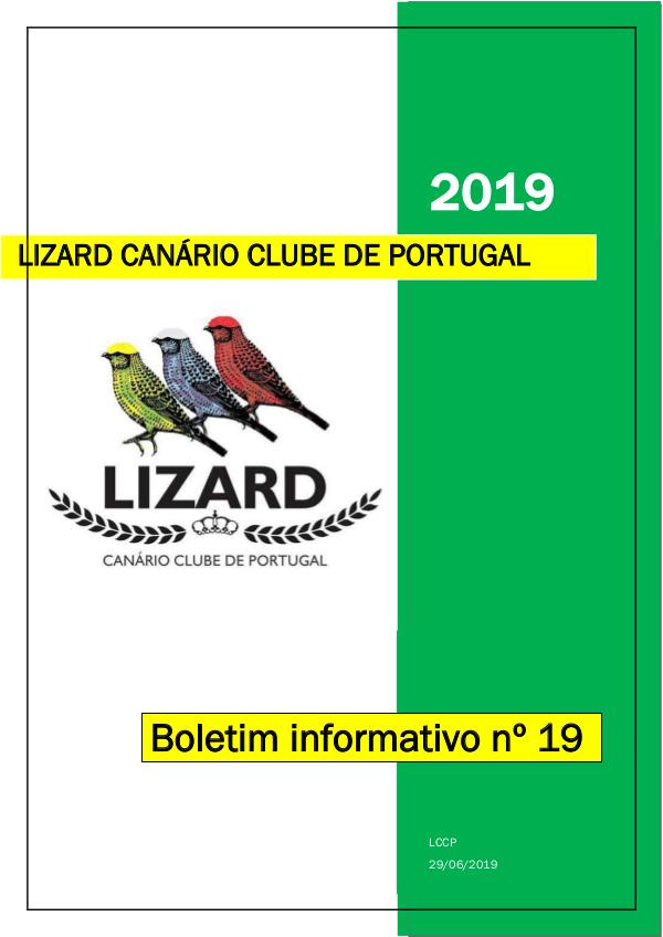 Boletim informativo do Lizard Canário Clube Português LCCP_ boletim informativo 19