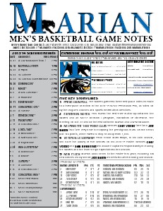 Men's Basketball Game Notes Volume 1