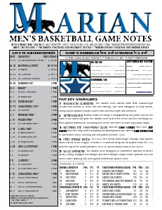 Men's Basketball Game Notes Volume 4