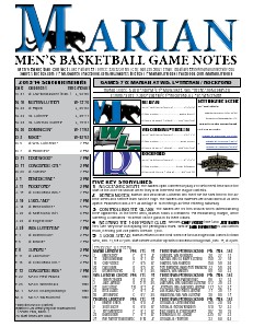 Men's Basketball Game Notes Volume 6