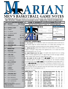 Men's Basketball Game Notes Volume 8
