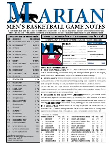 Men's Basketball Game Notes Volume 9