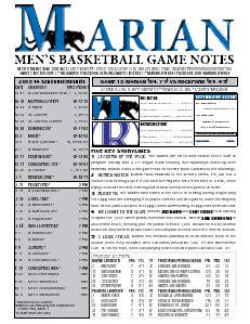 Men's Basketball Game Notes Volume 10