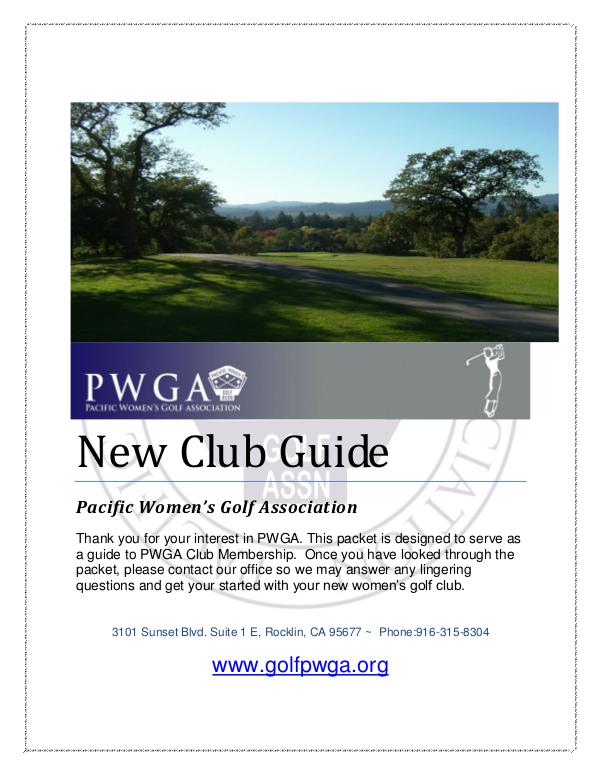 New Club Guide New Club Packet updated 2018