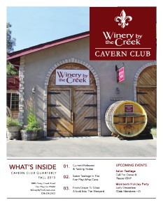 Winery By the Creek Caverne Society Quarterly Vol. 1