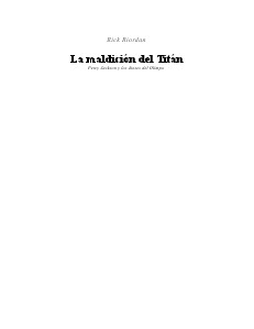 book Percy Jackson y La Maldicion del Titan