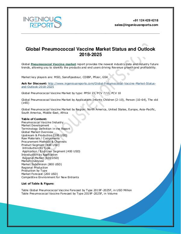 2025 Pneumococcal Vaccine Market| Market Share and Size Pneumococcal Vaccine market