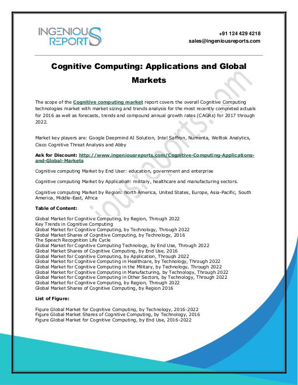 2023 Global Artificial Intelligence Software Market: Regional Outlook Cognitive Computing