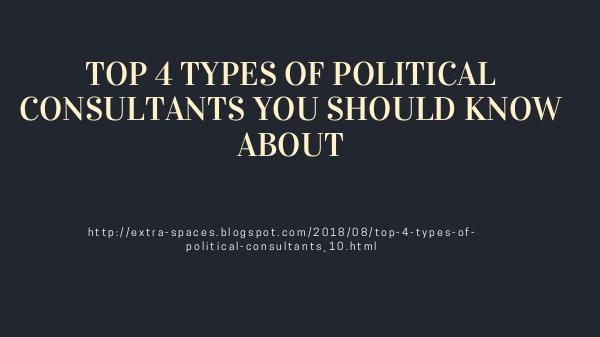 Growth Consulting marketing servies TOP 4 TYPES OF POLITICAL CONSULTANTS