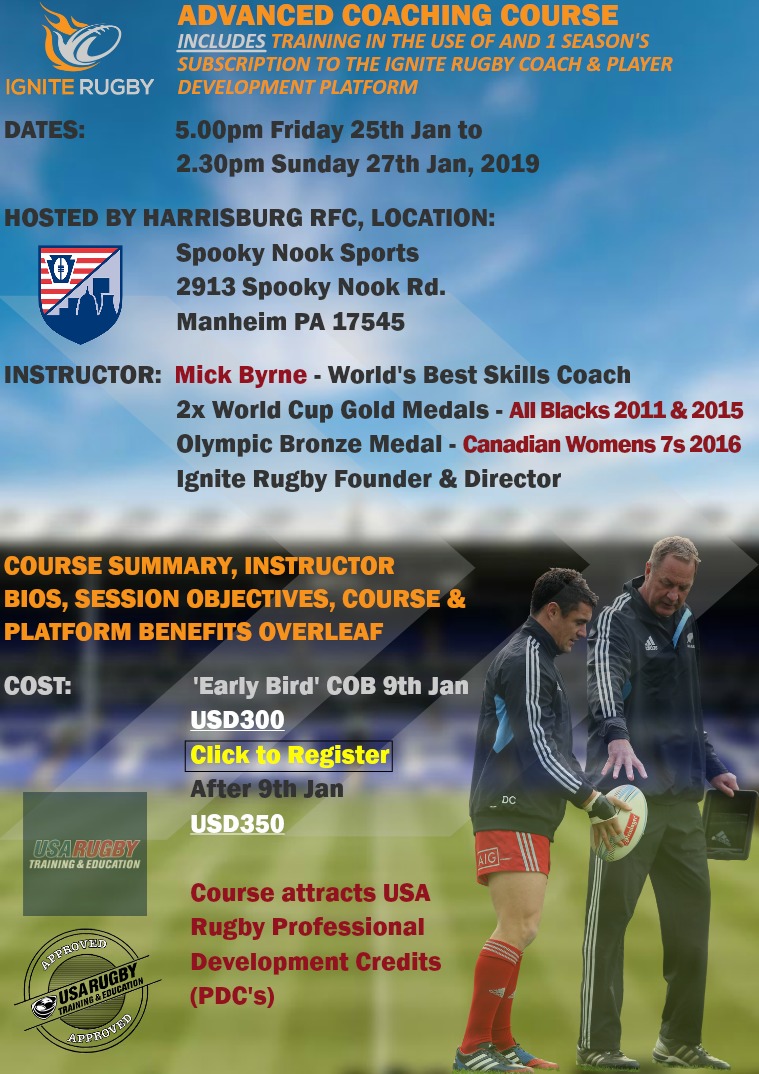 Ignite Rugby Advanced Coaching Course