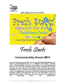 Fresh Starts Community Baby Shower Sonsor Package