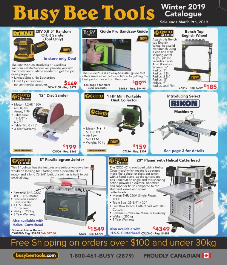 Busy Bee Tools 2019 Winter Catalogue