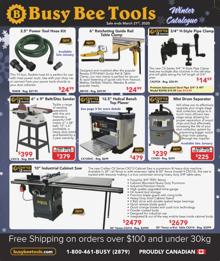 Busy Bee Tools Winter 2020 Catalogue