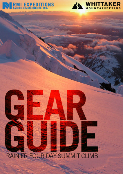 RMI and Whittaker Mountaineering Gear Guides Rainier Four Day Summit Climb