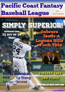 2013 Pacific Coast Fantasy Baseball League Year in Review
