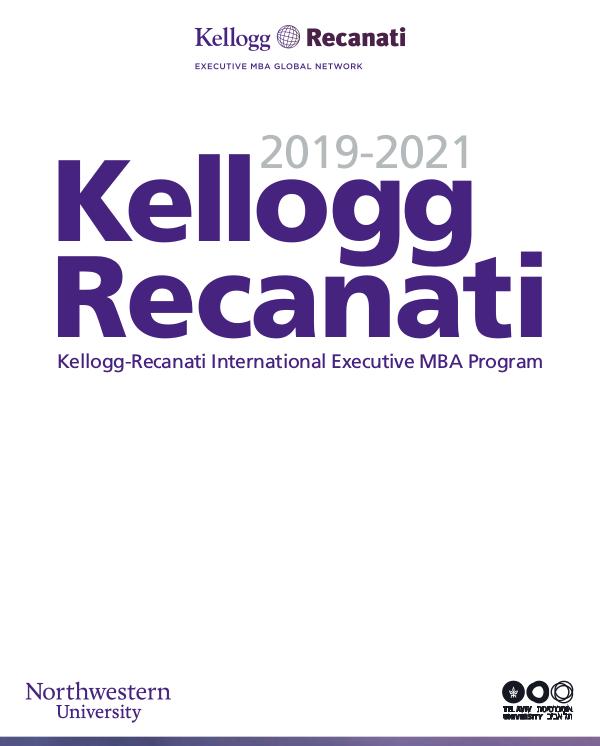 Kellogg Recanati 2018-2020 Kellogg Recanati 2019-2021_press_web