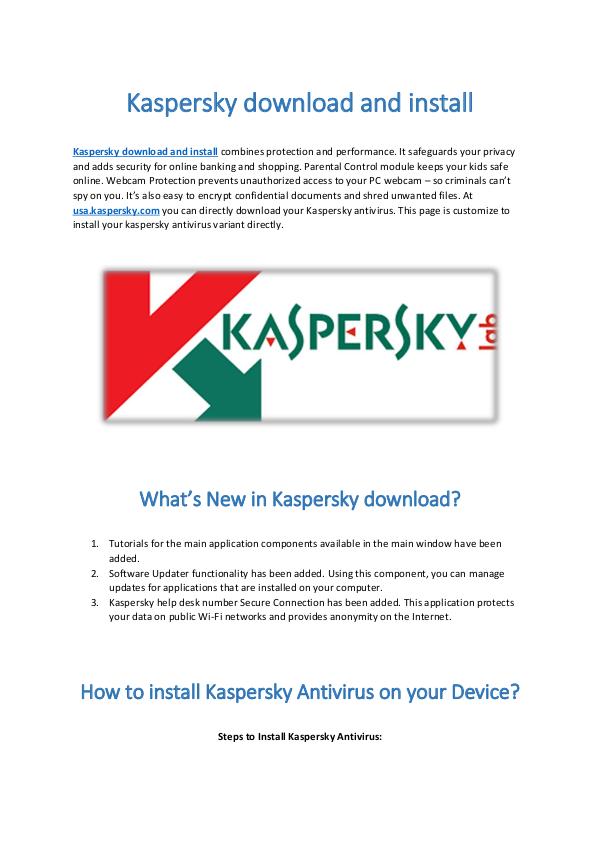 kaspersky download and install kaspersky download and install