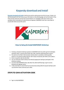 kaspersky download and install