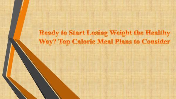 Start Losing Weight the Healthy Way