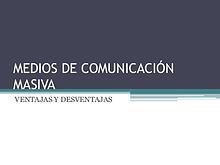 MEDIOS DE COMUNICACIÓN MASIVA
