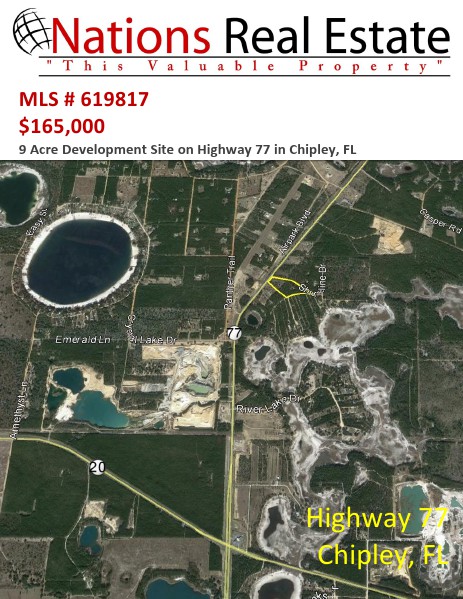 Nations Real Estate Portfolio of Properties 9 Acres Highway 77, Chipley, FL