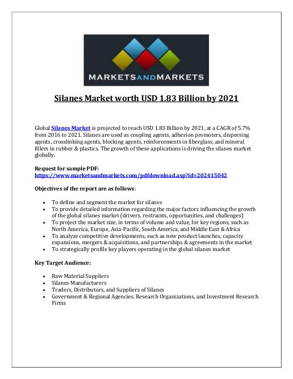 Dynamic Research Reports Silanes Market