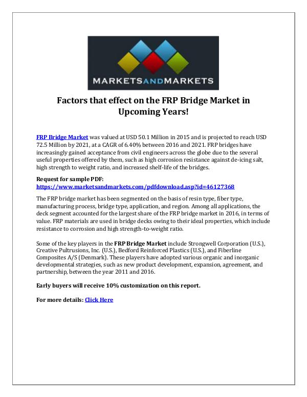 Chemicals and Materials FRP Bridge Market