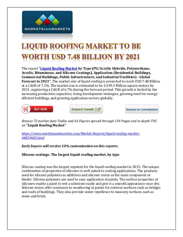 Chemicals and Materials Liquid Roofing Market new