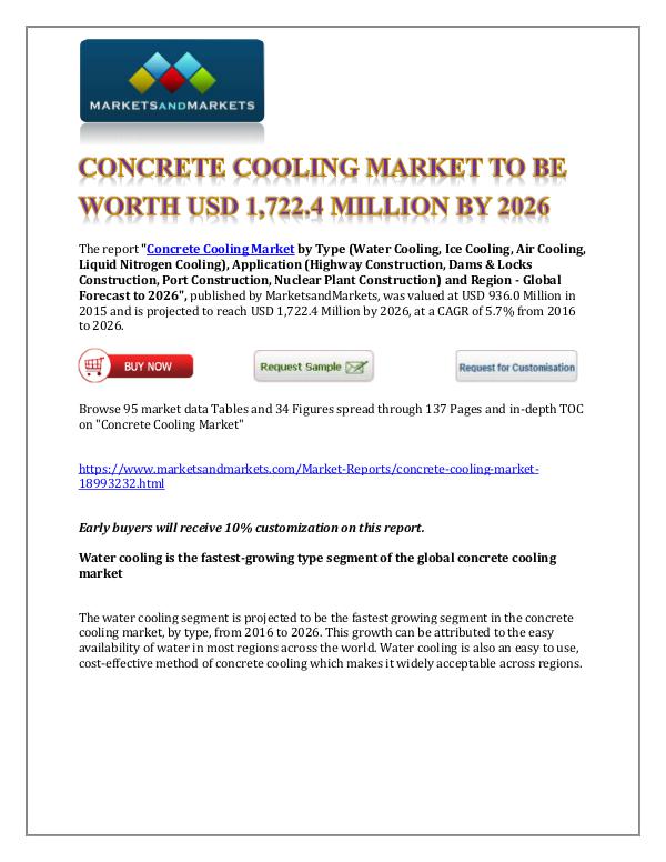 Chemicals and Materials Concrete Cooling Market New
