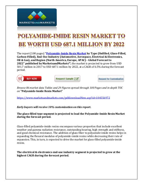 Chemicals and Materials Polyamide-imide Resin Market New