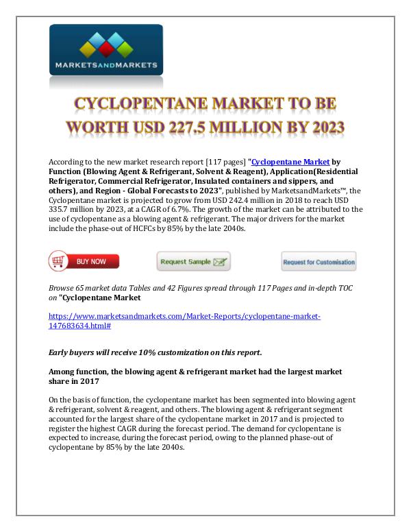Chemicals and Materials Cyclopentane Market New