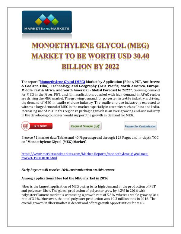 Chemicals and Materials Monoethylene Glycol (MEG) Market New