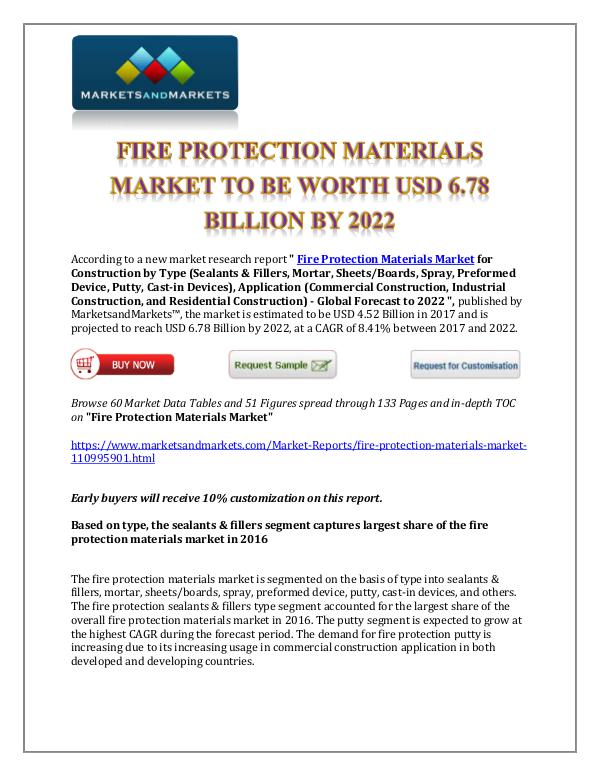 Chemicals and Materials Fire Protection Materials Market New