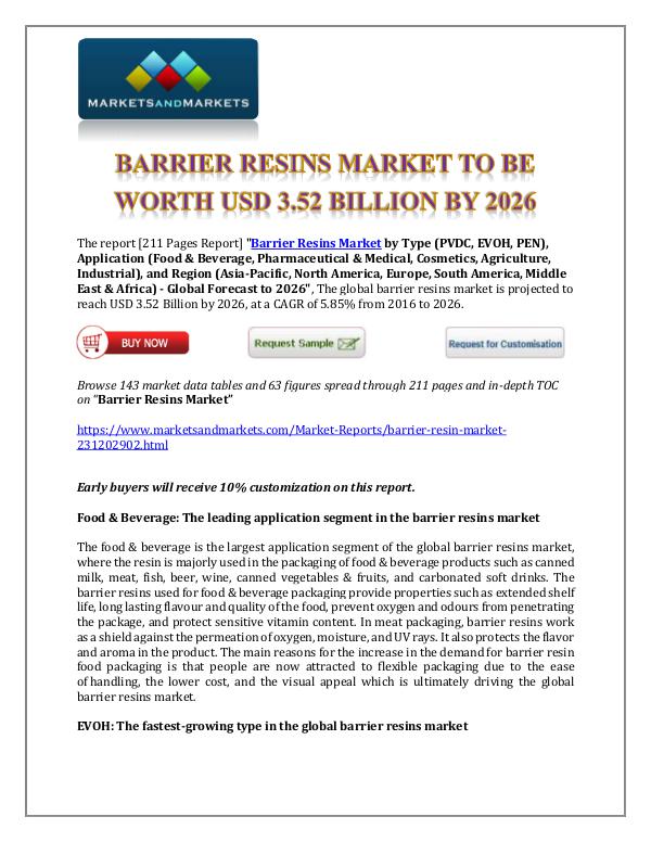 Chemicals and Materials Barrier Resins Market New