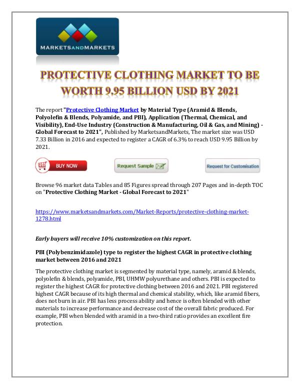 Chemicals and Materials Protective Clothing Market New