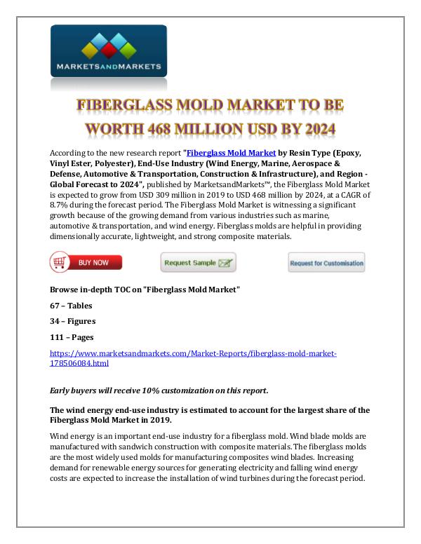Chemicals and Materials Fiberglass Mold Market New